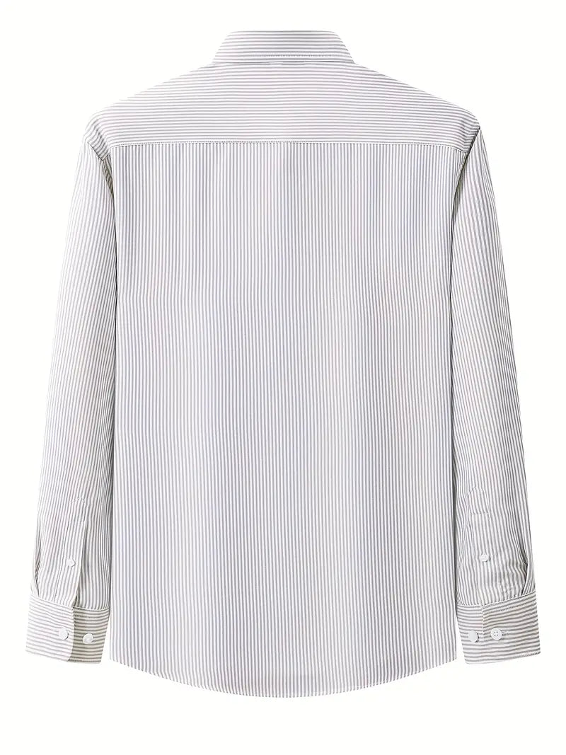 Men's Formal White Oxford-Style Shirt