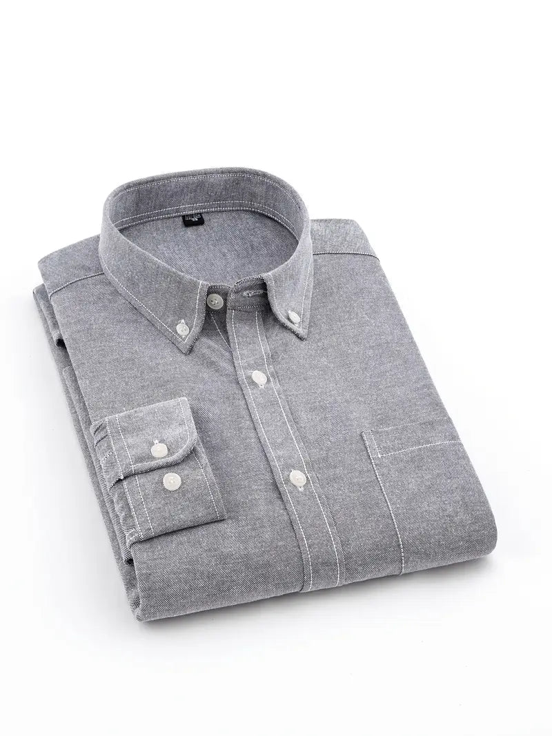 Men's Formal Grey Long Sleeve Shirt