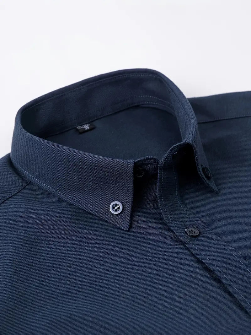 Men's Slim Formal Shirt with Chest Pocket