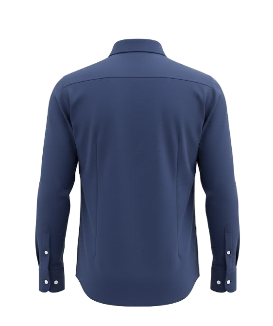 Men's Casual Navy Long Sleeve Shirt