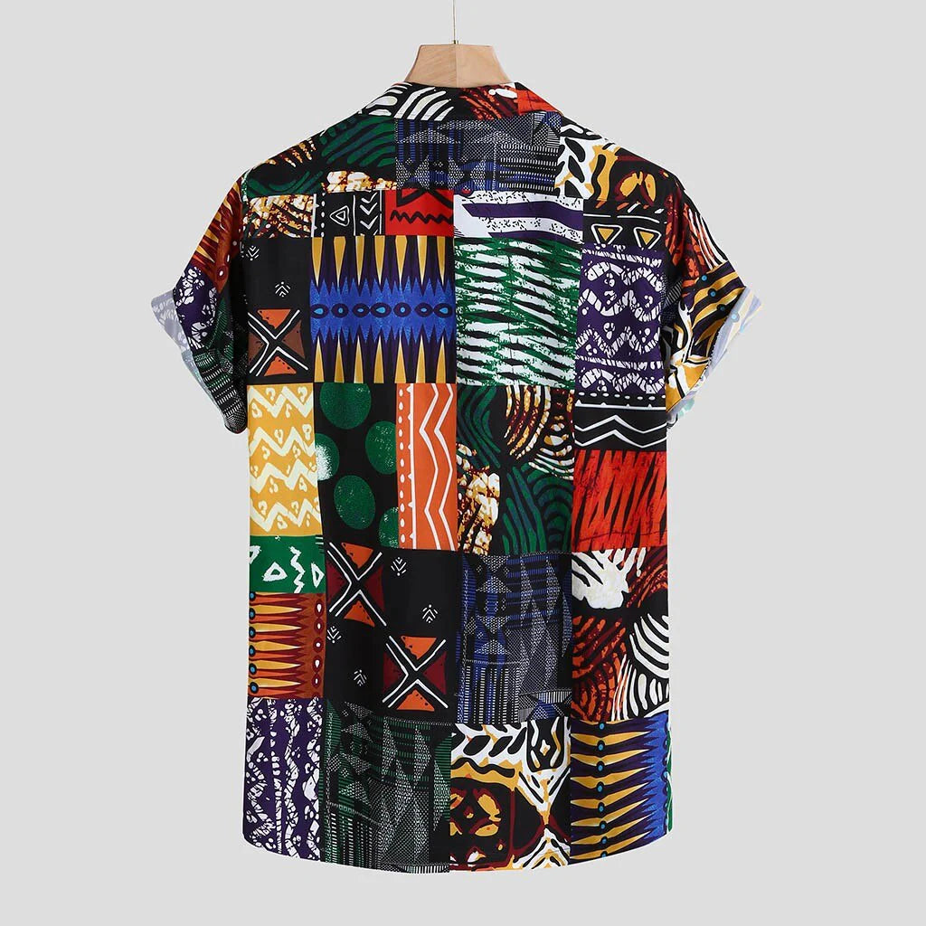 Men's Abstract Print Relaxed Shirt