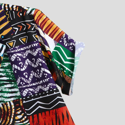 Men's Abstract Print Relaxed Shirt