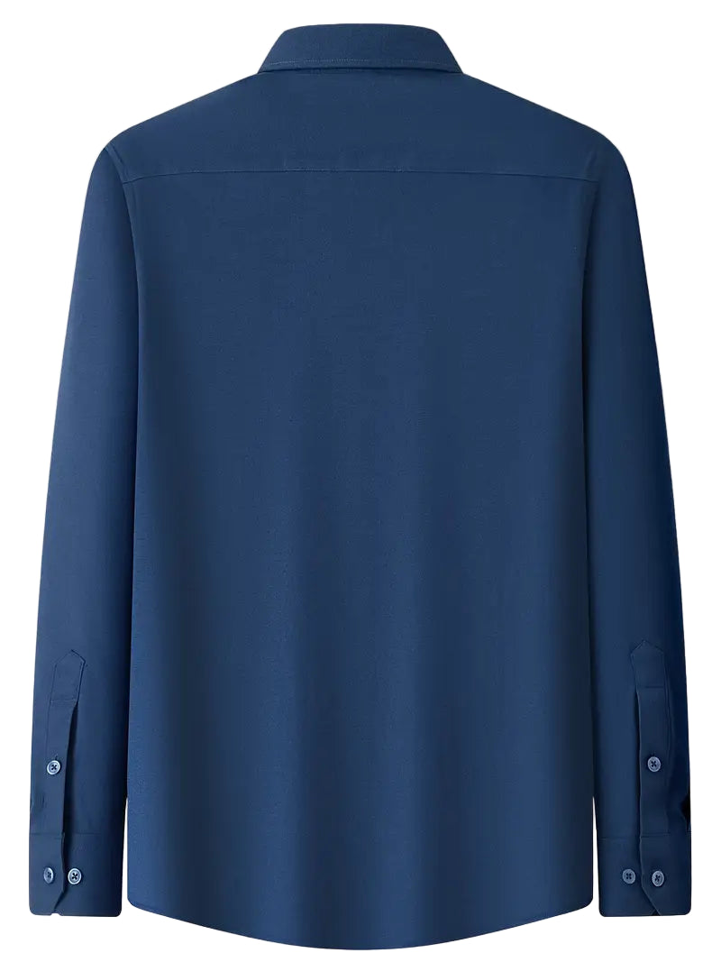 Men's Casual Navy Long Sleeve Shirt