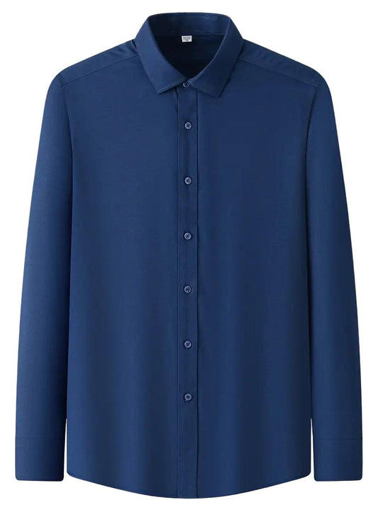 Men's Casual Navy Long Sleeve Shirt