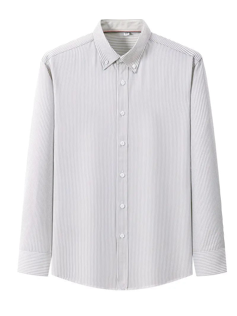 Men's Formal White Oxford-Style Shirt