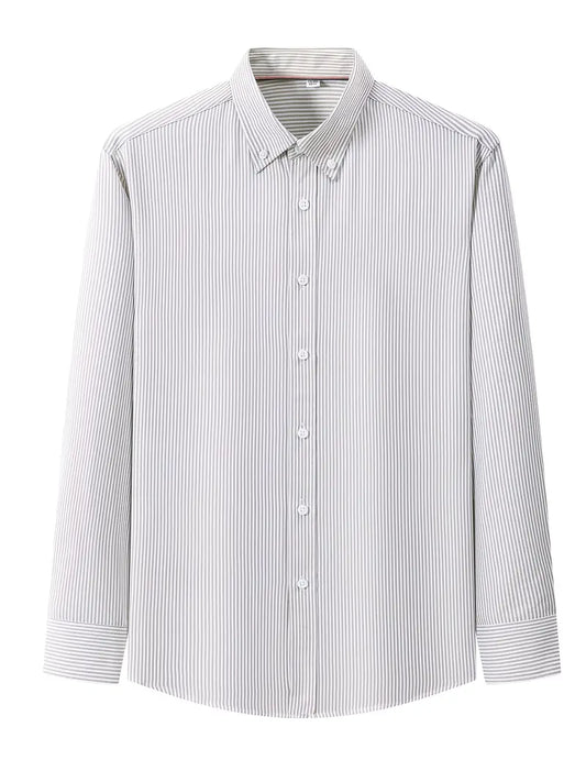 Men's Formal White Oxford-Style Shirt
