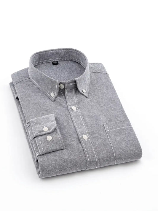 Men's Formal Grey Long Sleeve Shirt