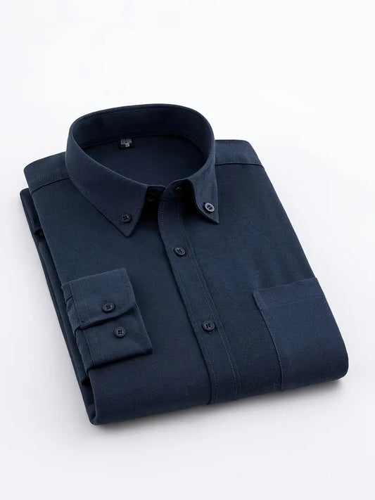 Men's Slim Formal Shirt with Chest Pocket