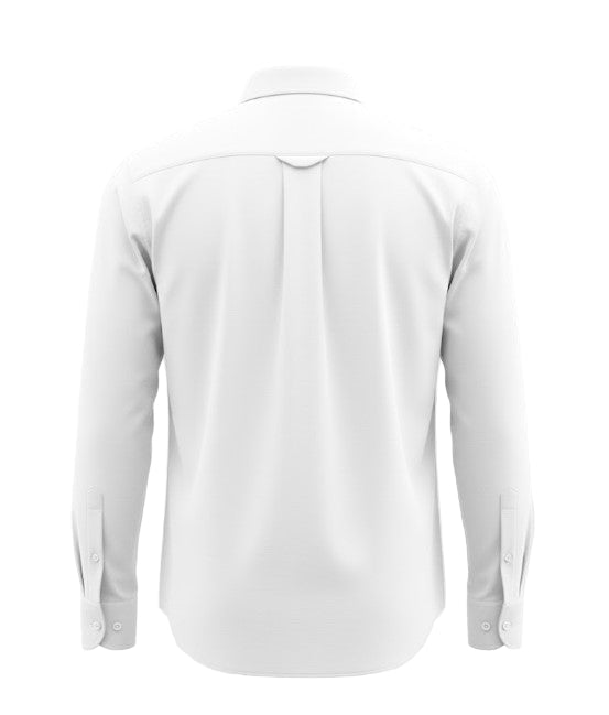 Men's Formal White Oxford-Style Shirt