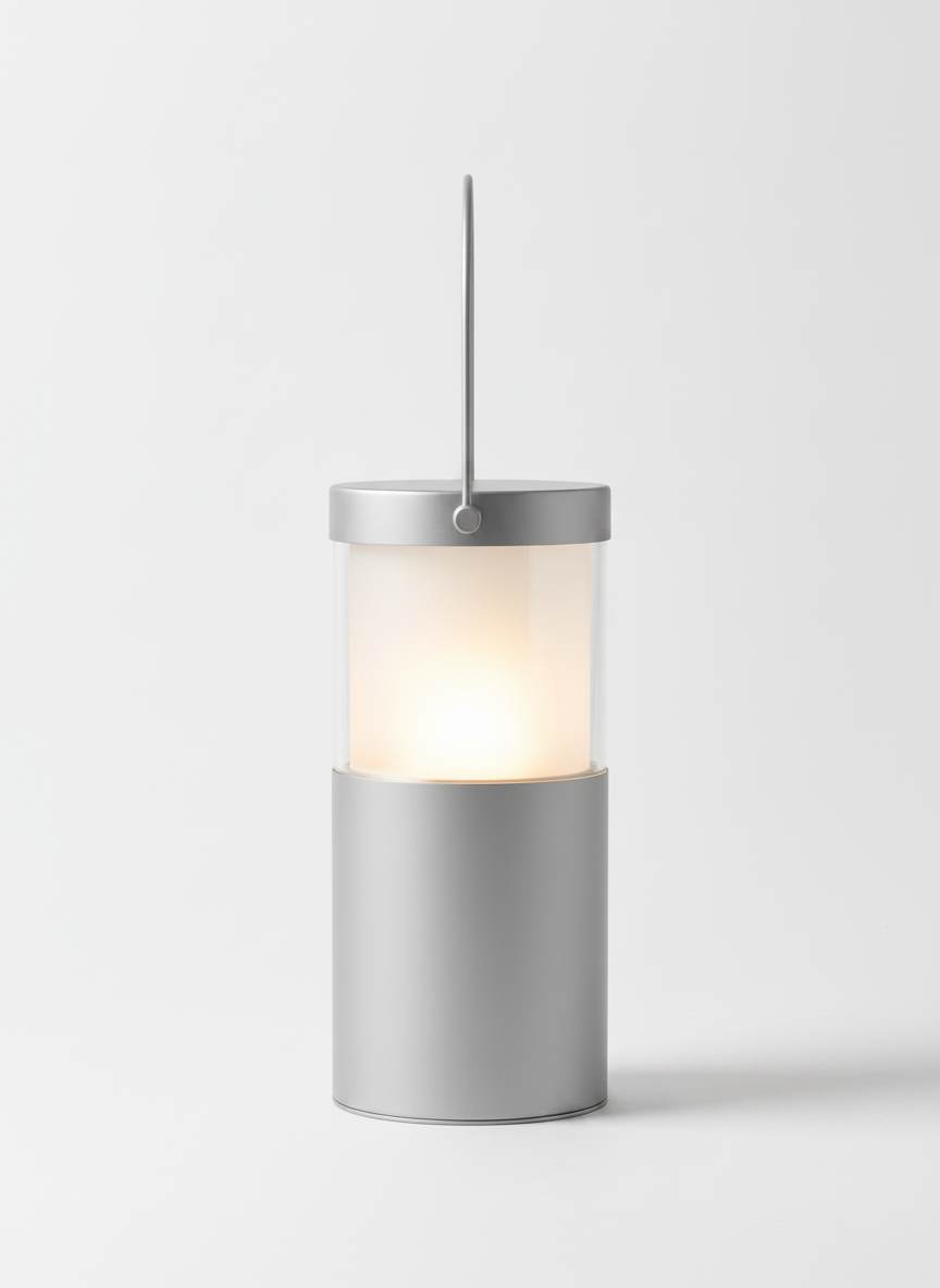 Gray Led Lantern Lamp