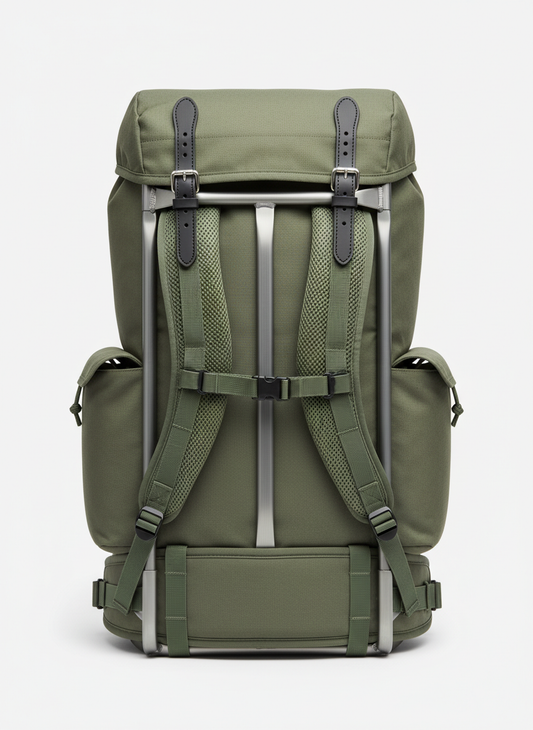 Green Frame Backpack Bag